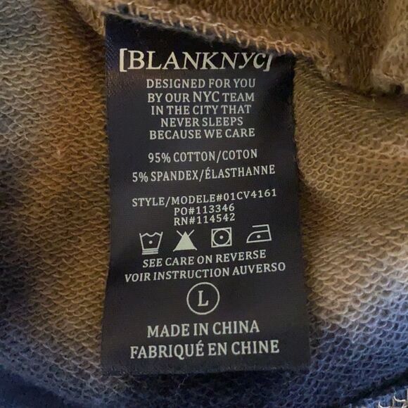 BLANK NYC Split Drawstring Hem Tie Dye Pullover Hoody Gotta Be You Size Large - Picture 9 of 9